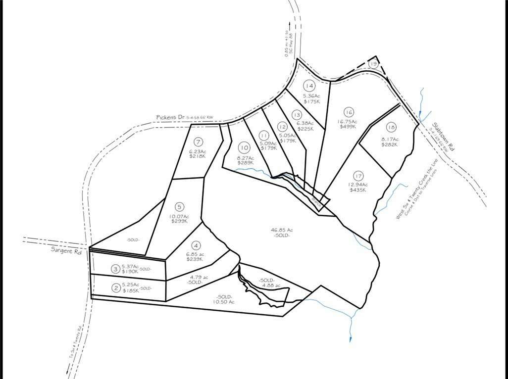 6.23 Acres of Land for Sale in Pendleton, South Carolina