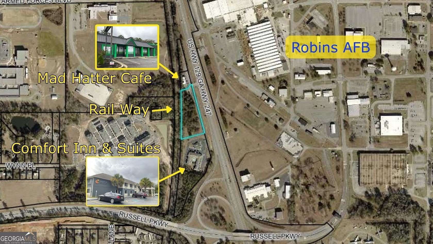 3.18 Acres of Commercial Land for Sale in Warner Robins, Georgia