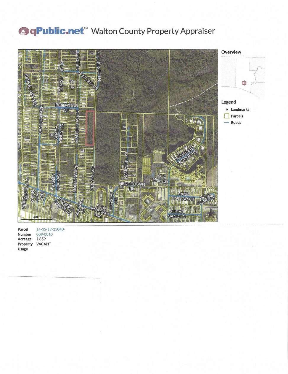 1.86 Acres of Residential Land for Sale in Santa Rosa Beach, Florida