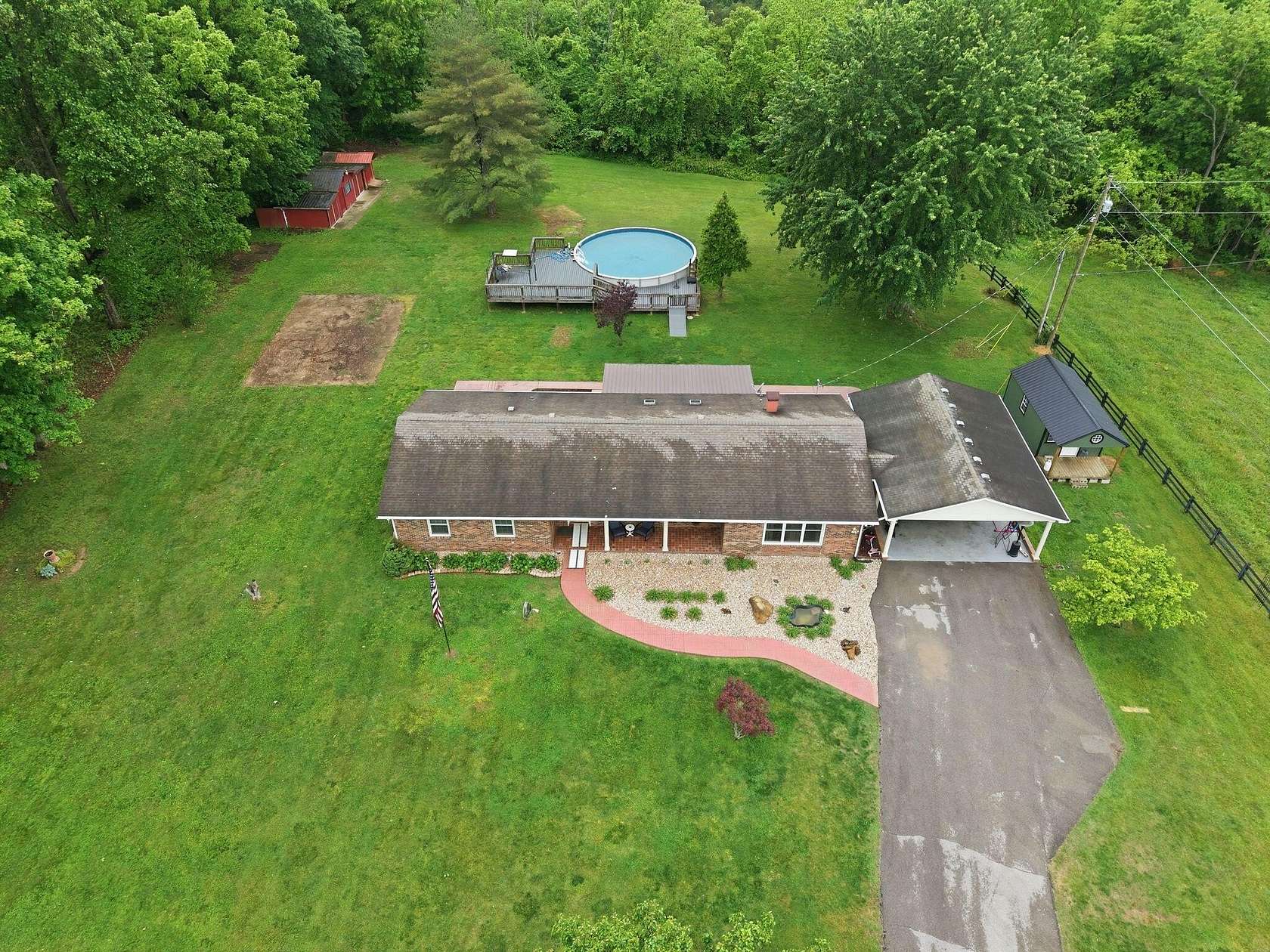 4 Acres of Land with Home for Sale in Waco, Kentucky