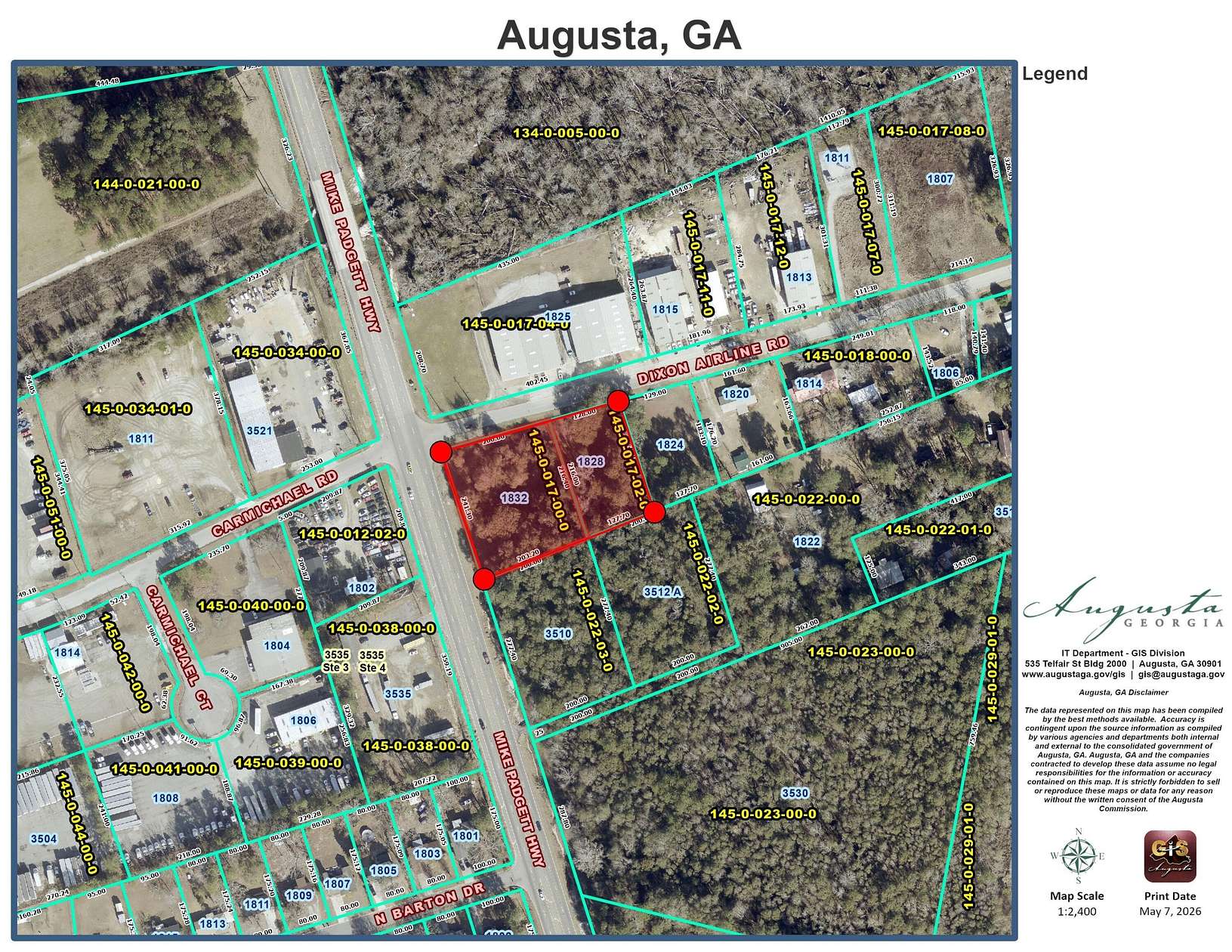 1 Acre of Commercial Land for Sale in Augusta, Georgia
