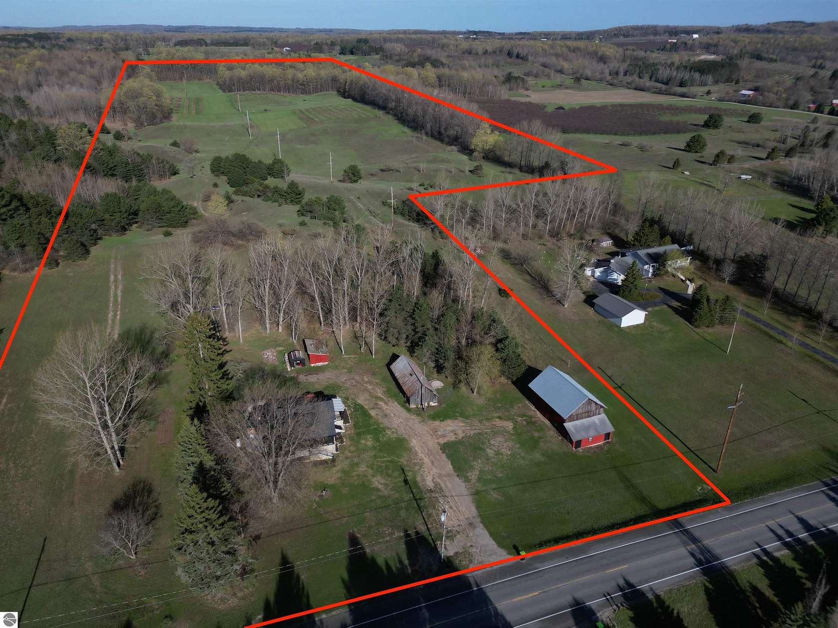 37.5 Acres of Agricultural Land with Home for Sale in Suttons Bay, Michigan