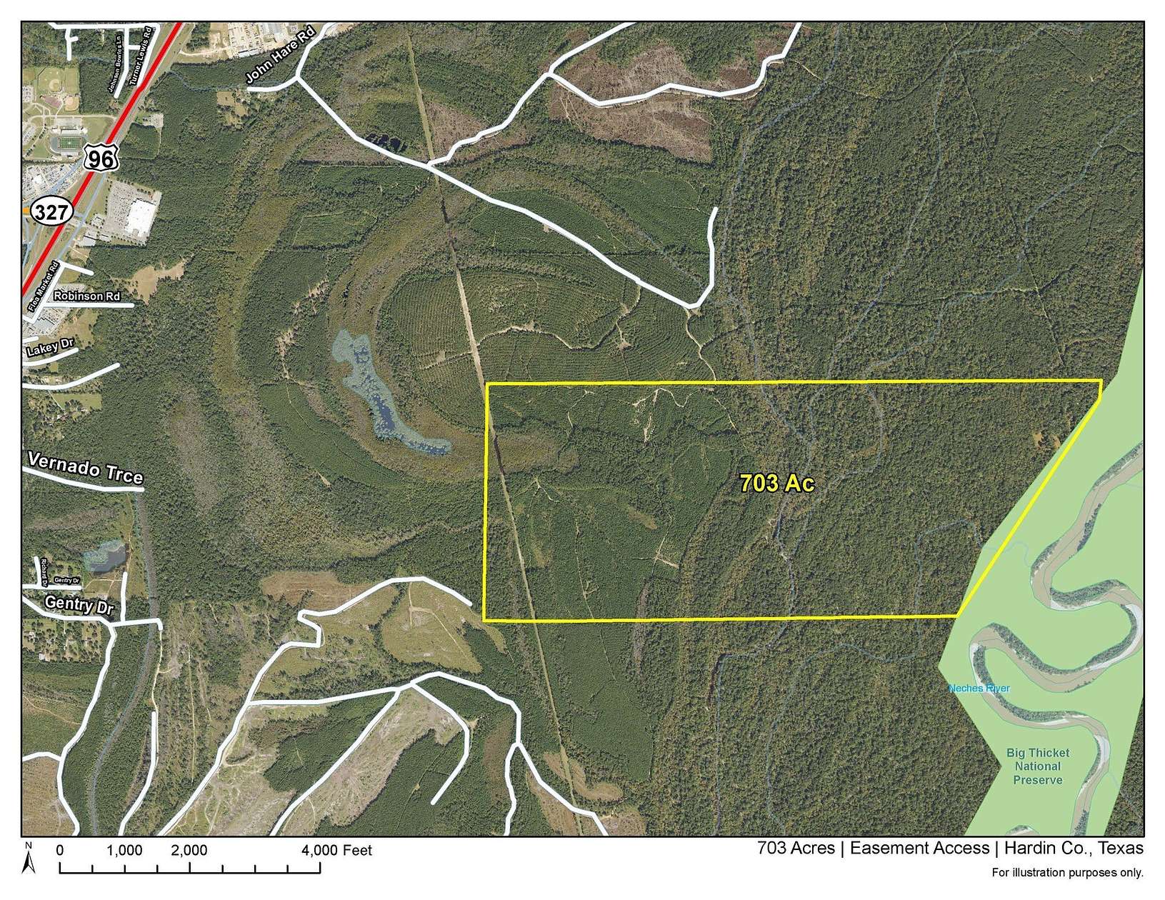 703 Acres of Recreational Land for Sale in Silsbee, Texas