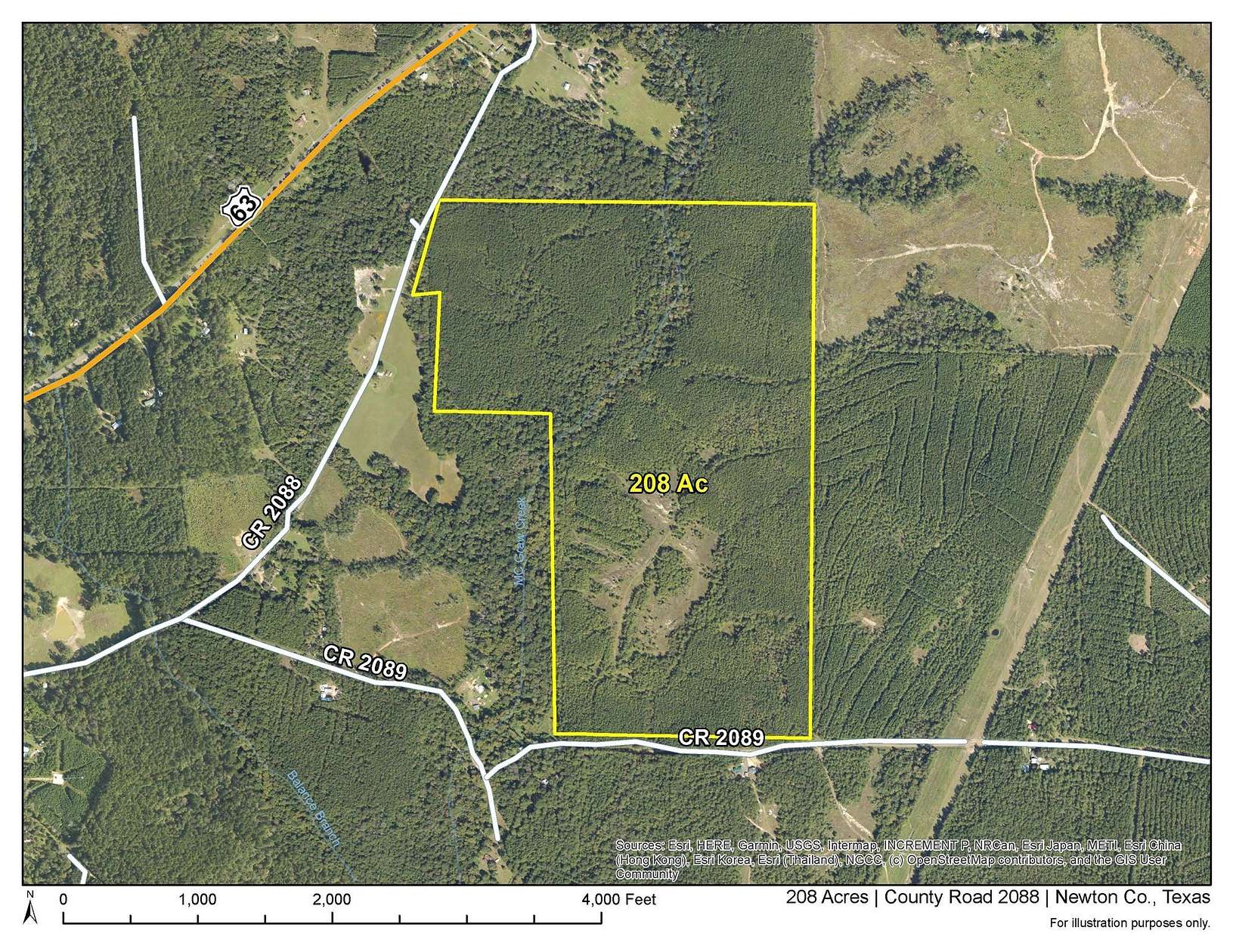 208 Acres of Recreational Land for Sale in Burkeville, Texas