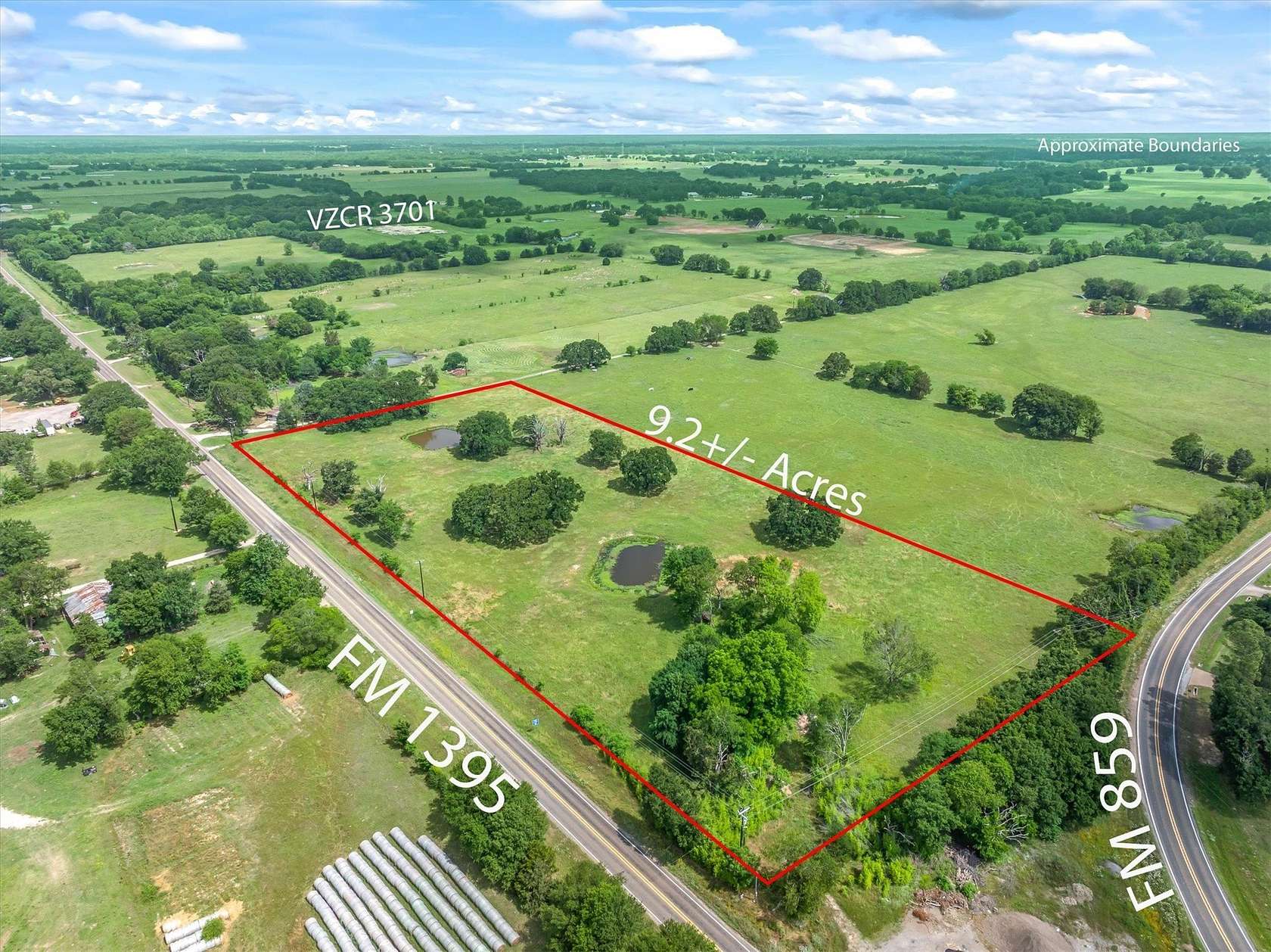 9.2 Acres of Residential Land for Sale in Edgewood, Texas