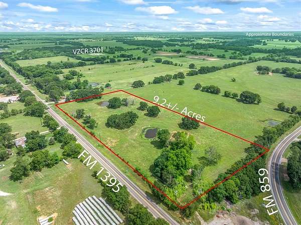 9.2 Acres of Residential Land for Sale in Edgewood, Texas