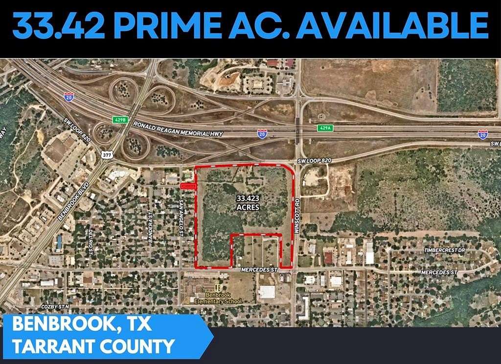 33.4 Acres of Land for Sale in Benbrook, Texas
