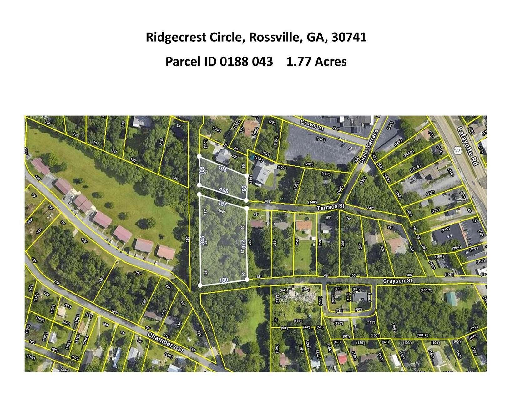 1.77 Acres of Residential Land for Sale in Rossville, Georgia