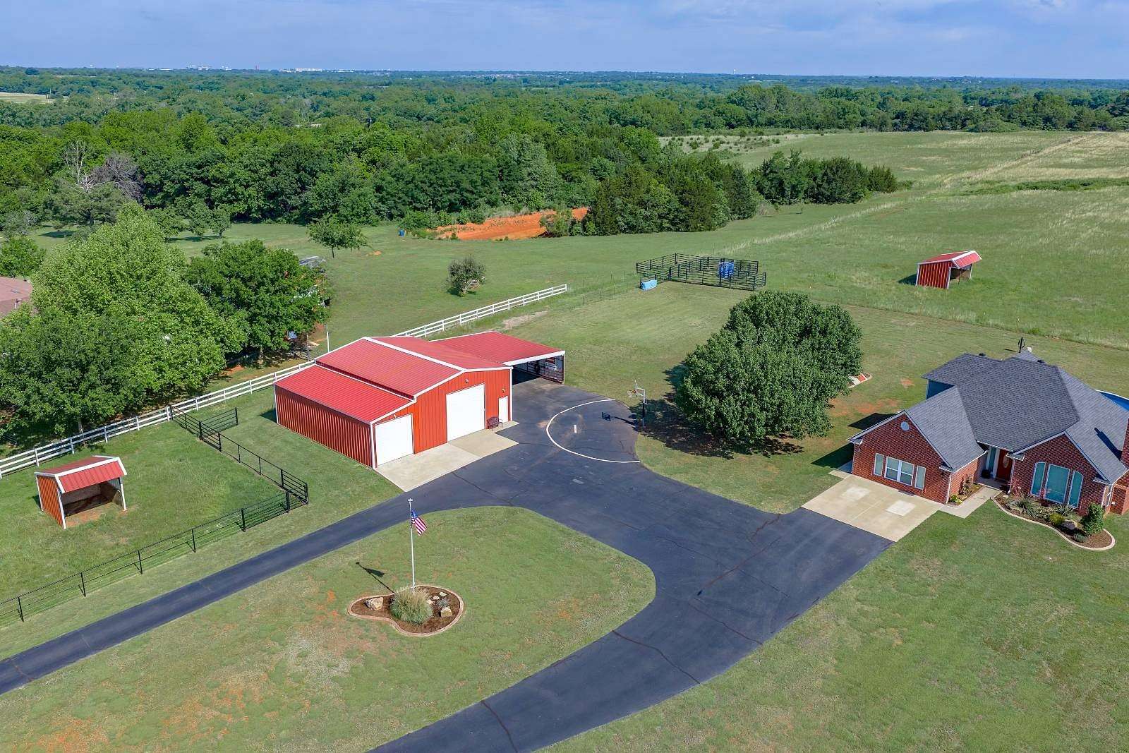 9.85 Acres of Land with Home for Sale in Noble, Oklahoma