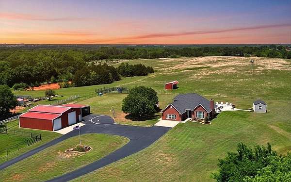 9.85 Acres of Land with Home for Sale in Noble, Oklahoma