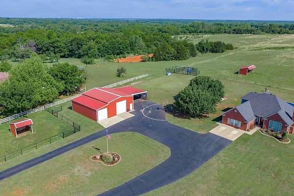 9.85 Acres of Land with Home for Sale in Noble, Oklahoma