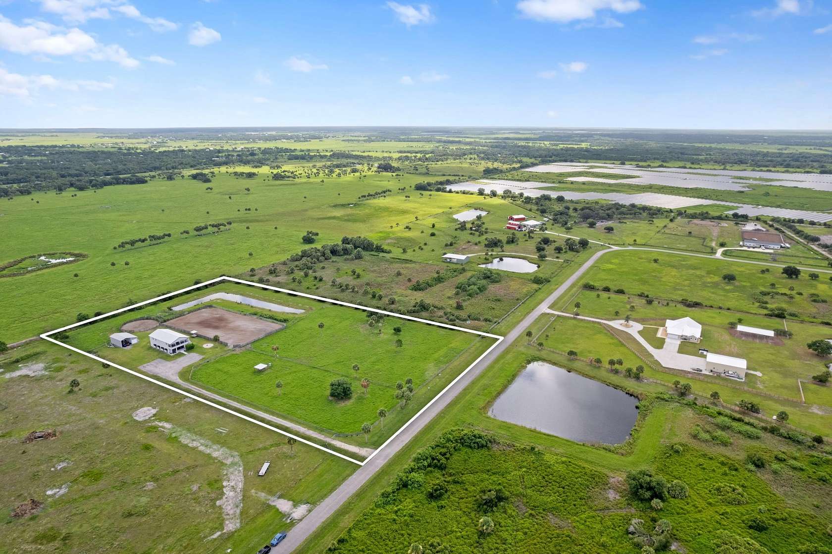 8.65 Acres of Land with Home for Sale in Okeechobee, Florida