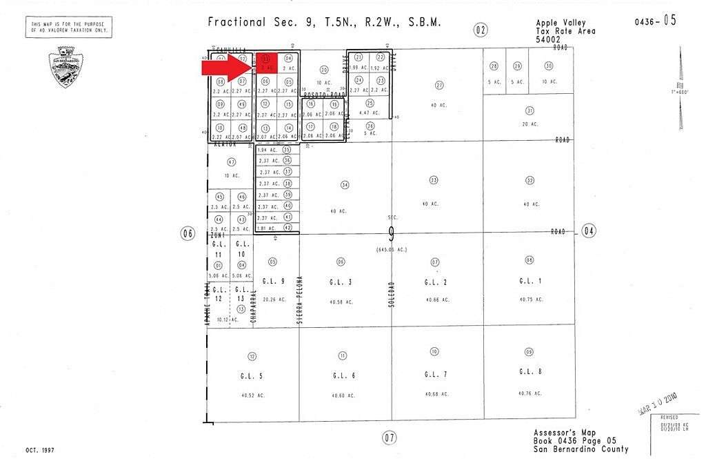 2 Acres of Residential Land for Sale in Apple Valley, California