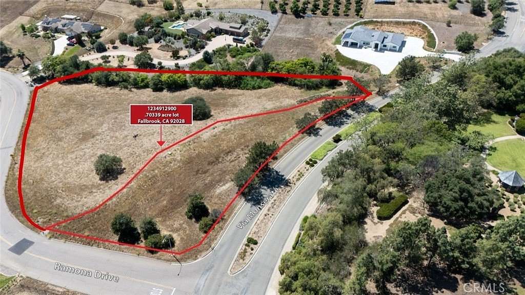 2.1 Acres of Residential Land for Sale in Fallbrook, California