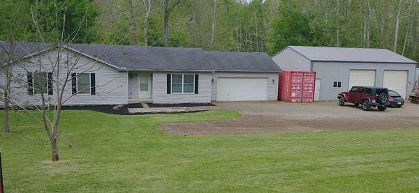 13.8 Acres of Land with Home for Sale in Guilford, Indiana