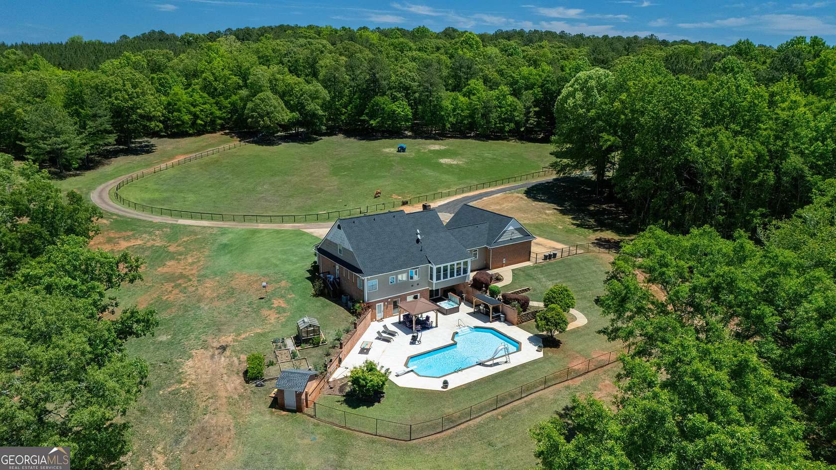 40 Acres of Agricultural Land with Home for Sale in Pine Mountain, Georgia