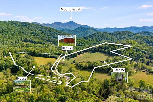 45.4 Acres of Land with Home for Sale in Candler, North Carolina