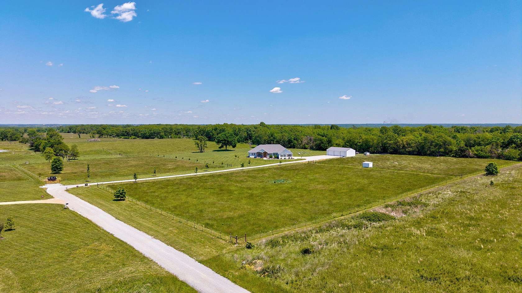 10 Acres of Land with Home for Sale in Bois D'Arc, Missouri