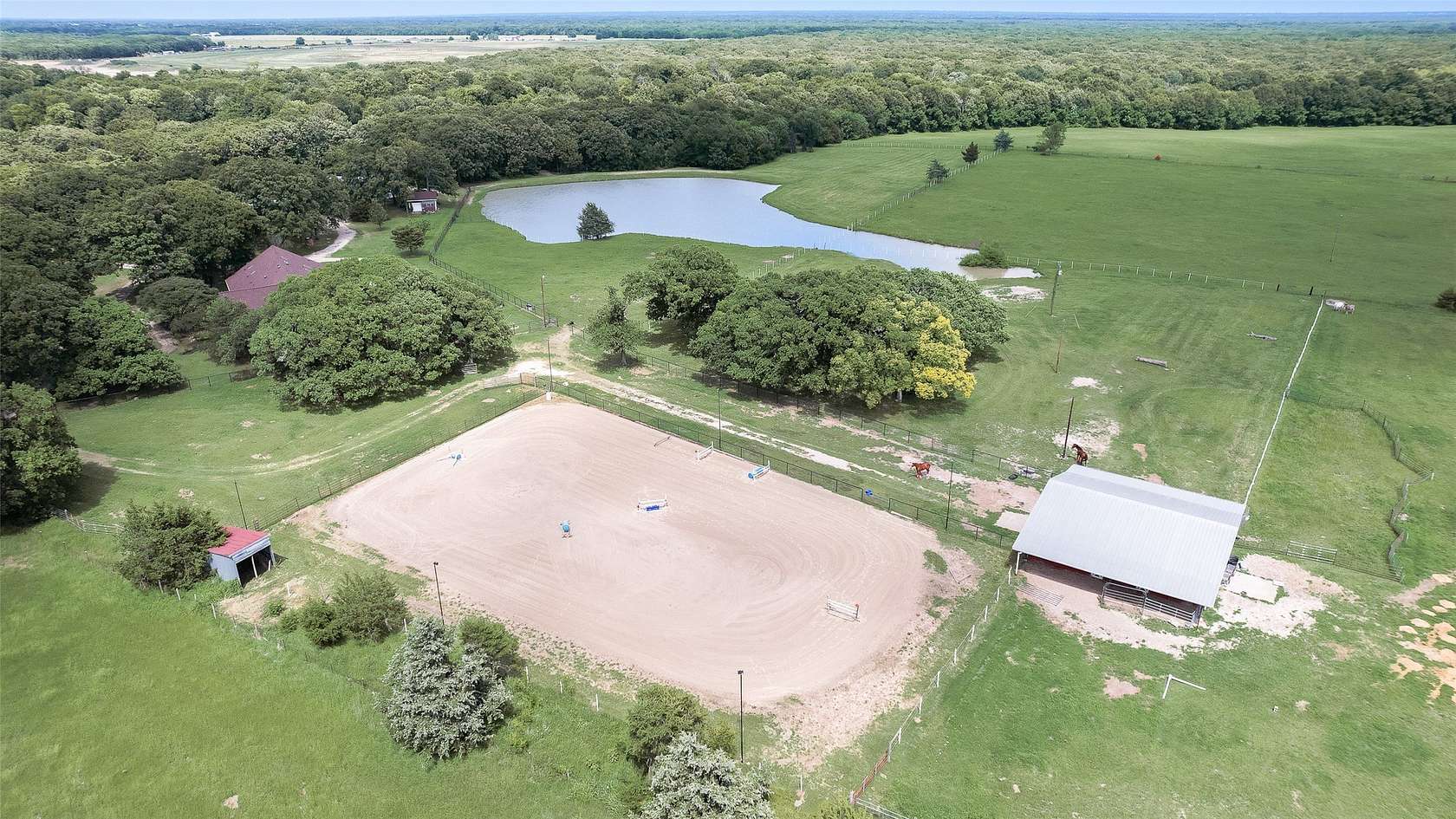 78 Acres of Land with Home for Sale in Quinlan, Texas