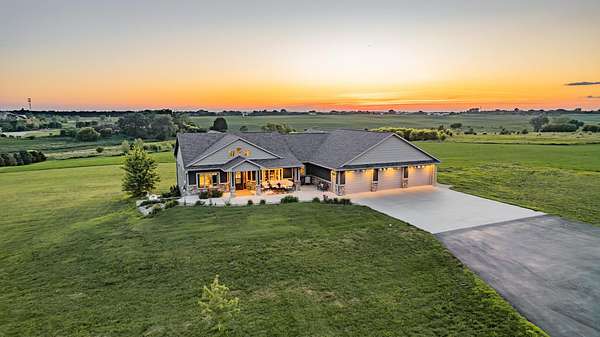 9.7 Acres of Land with Home for Sale in Milford, Iowa