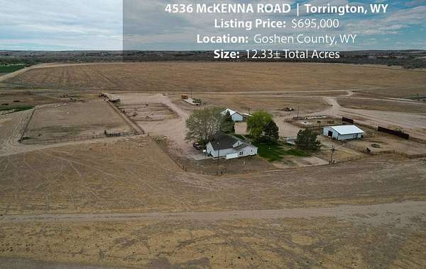 12.3 Acres of Land with Home for Sale in Torrington, Wyoming