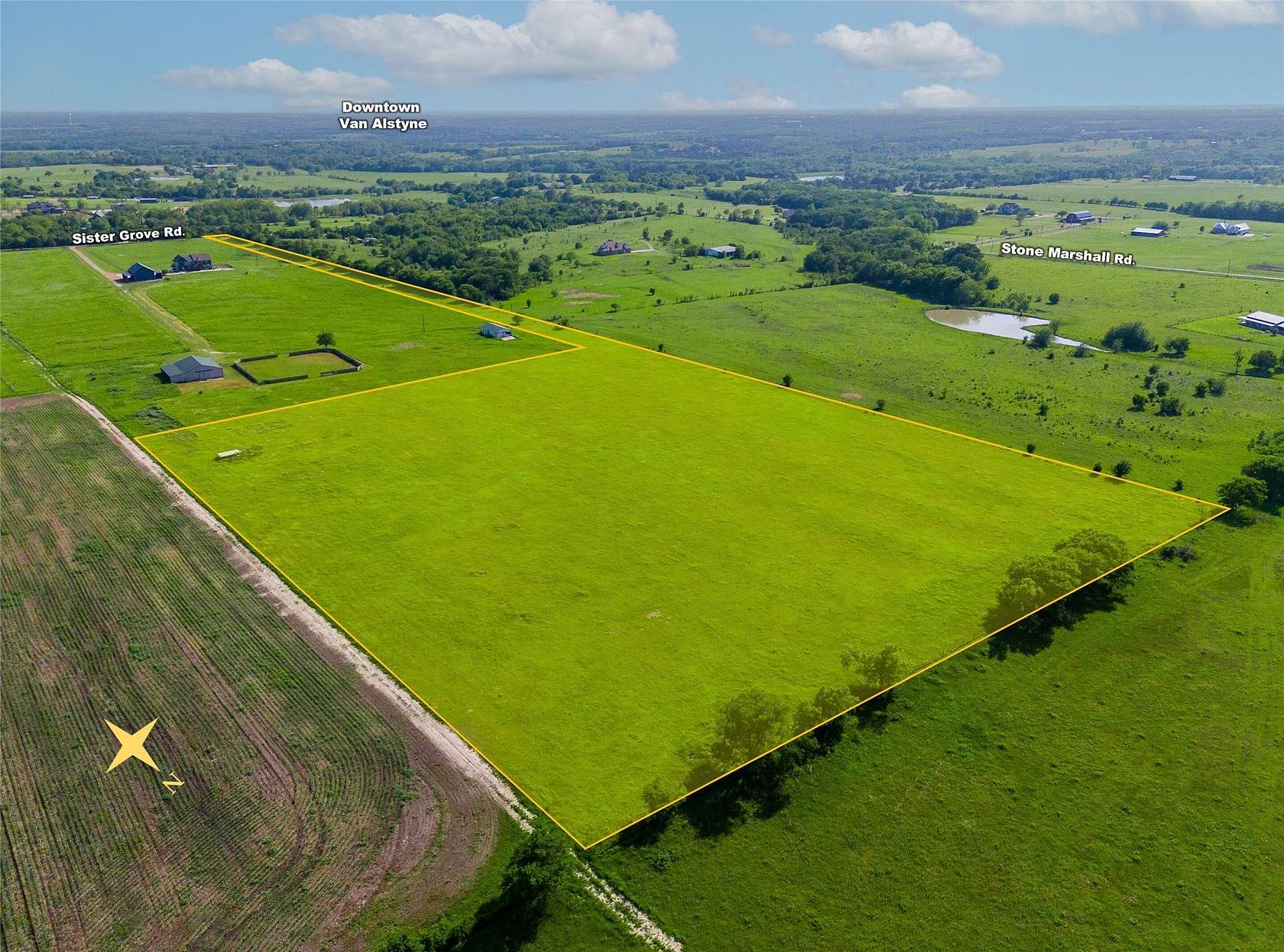 15.4 Acres of Land for Sale in Van Alstyne, Texas