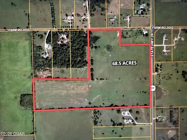 68 Acres of Agricultural & Residential Land for Sale in Aurora, Missouri
