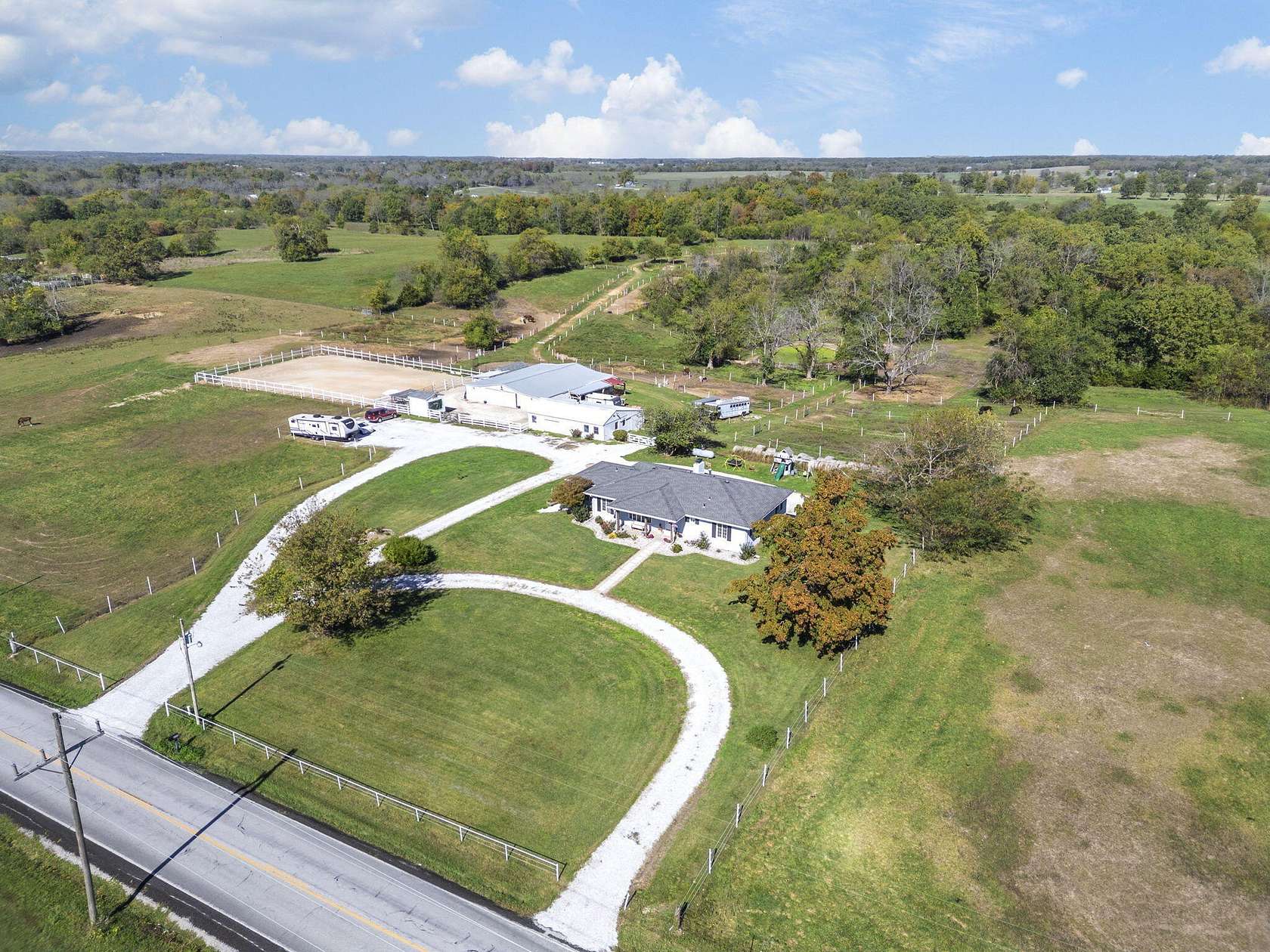 44.8 Acres of Agricultural Land with Home for Sale in Springfield, Missouri