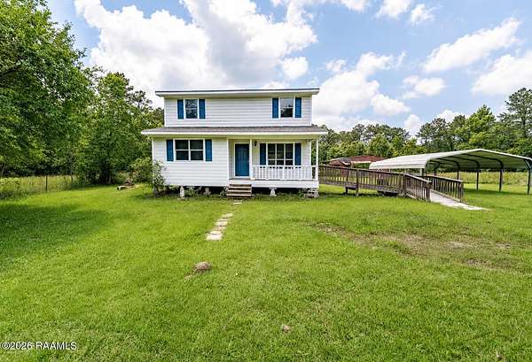 7.62 Acres of Land with Home for Sale in Oakdale, Louisiana