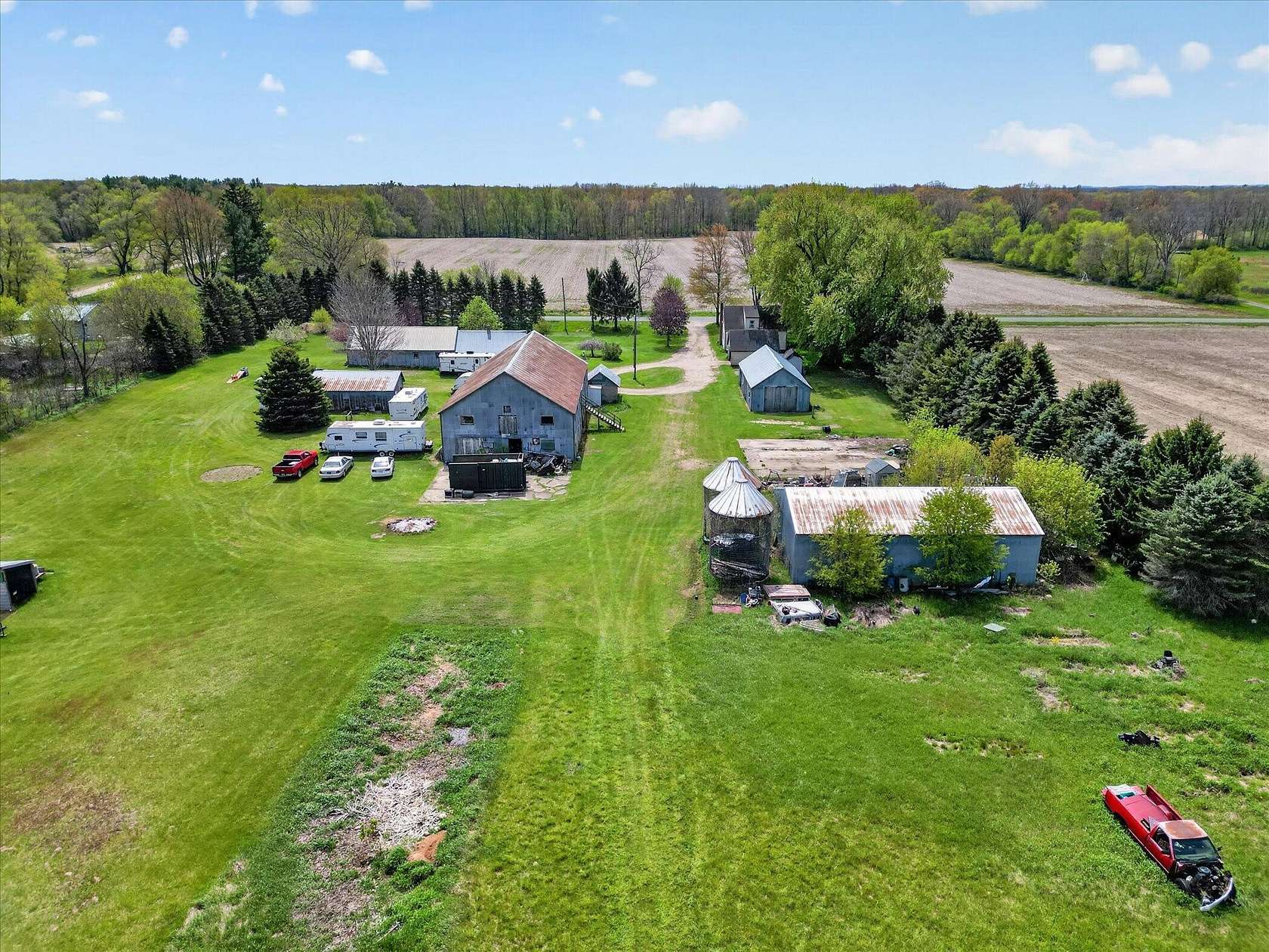 10 Acres of Land with Home for Sale in Cedar Springs, Michigan