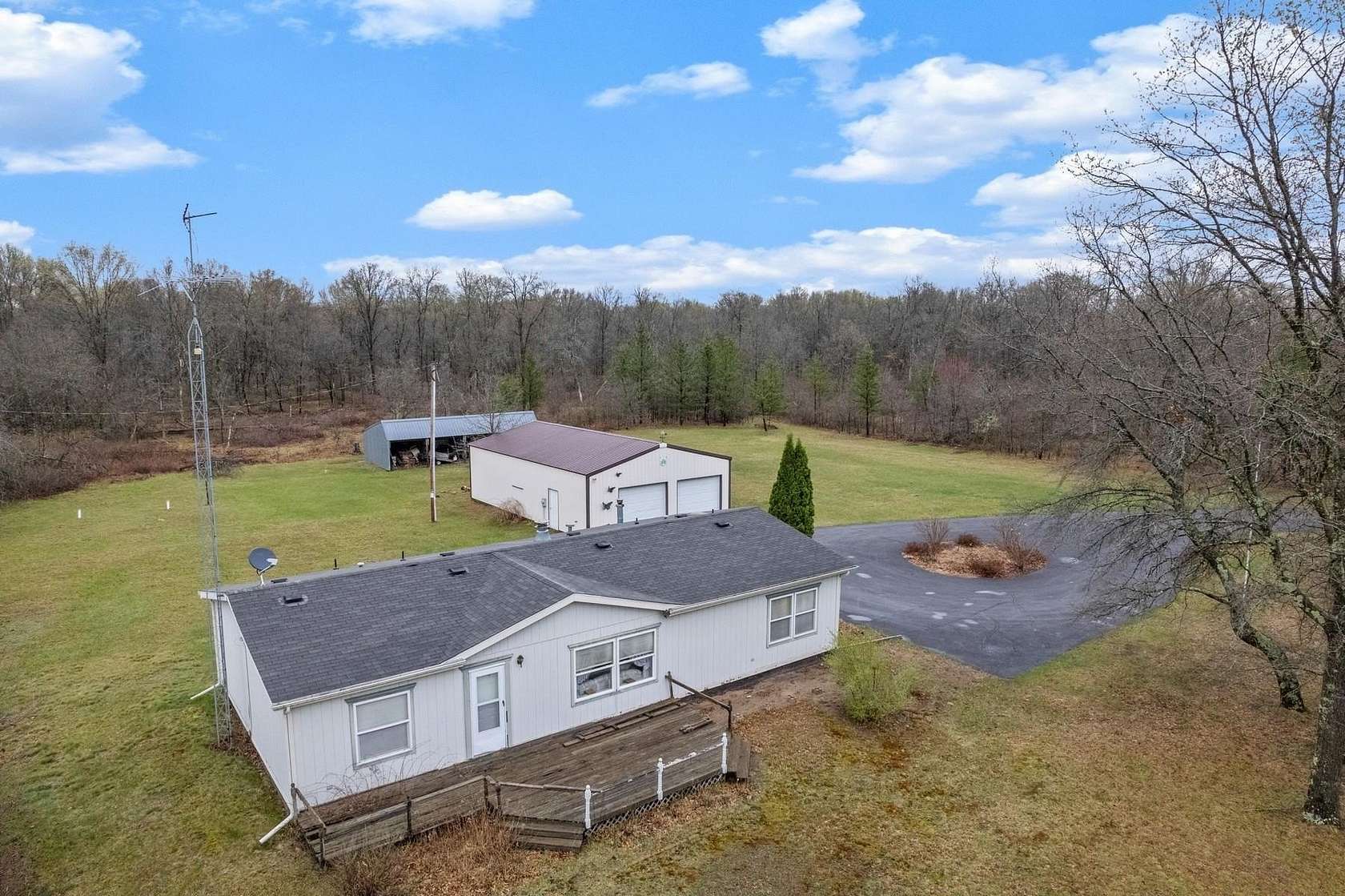 40.2 Acres of Recreational Land with Home for Auction in Necedah, Wisconsin