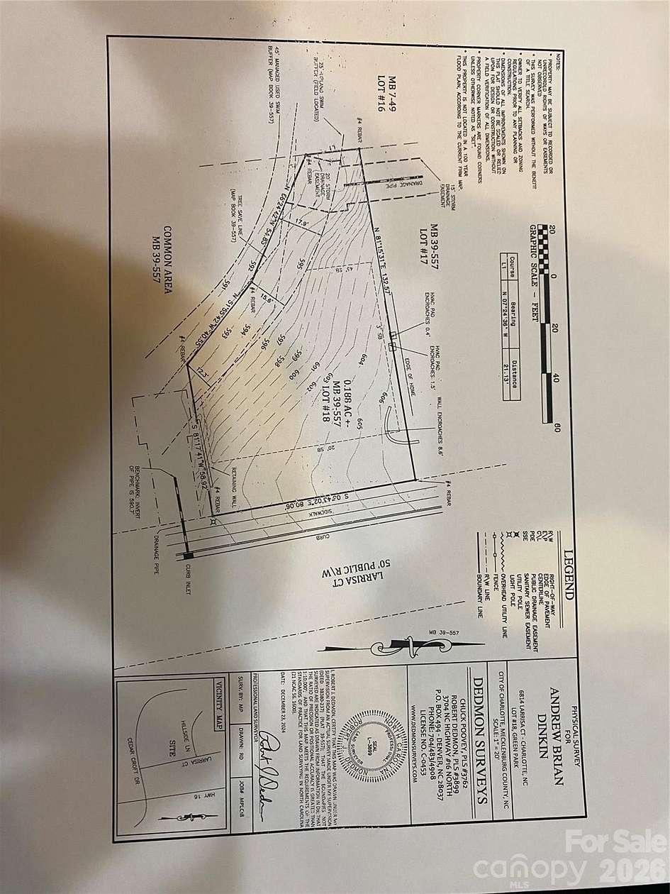 0.19 Acres of Residential Land for Sale in Charlotte, North Carolina