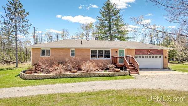 6.9 Acres of Land with Home for Sale in Hermansville, Michigan