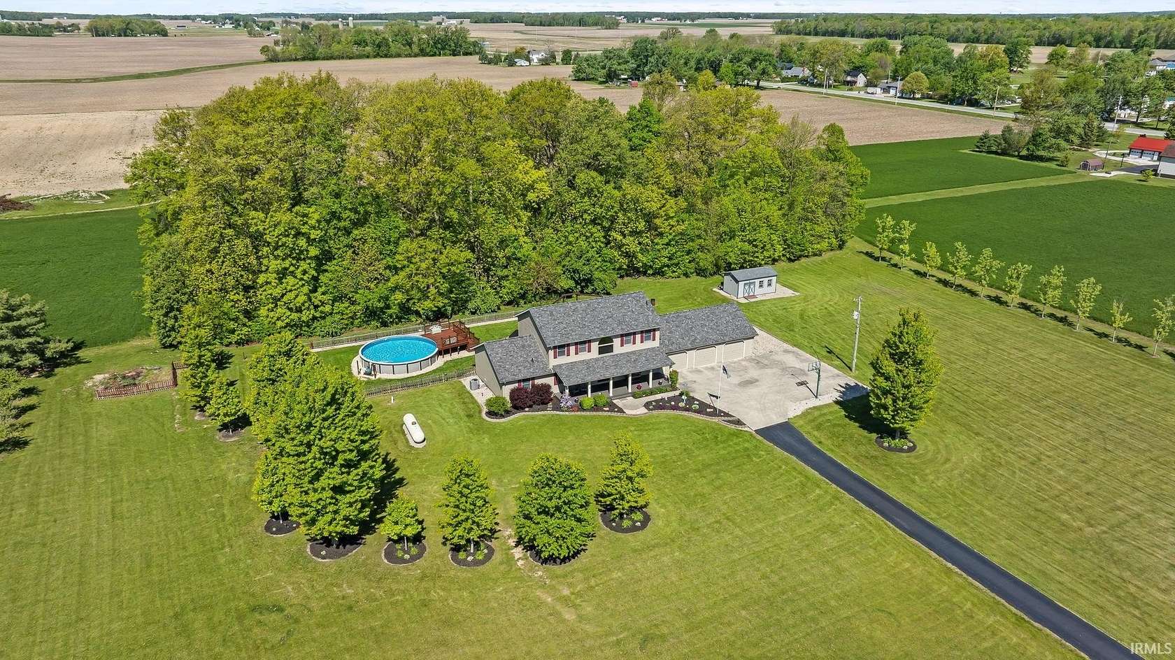 4.16 Acres of Land with Home for Sale in Craigville, Indiana