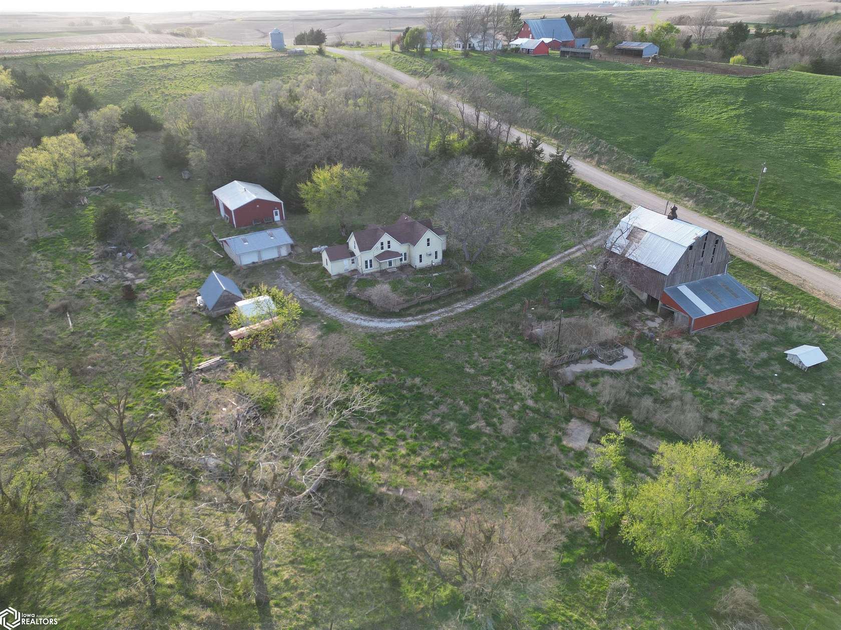 16.4 Acres of Land with Home for Sale in Exira, Iowa