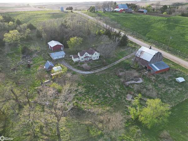 16.4 Acres of Land with Home for Sale in Exira, Iowa