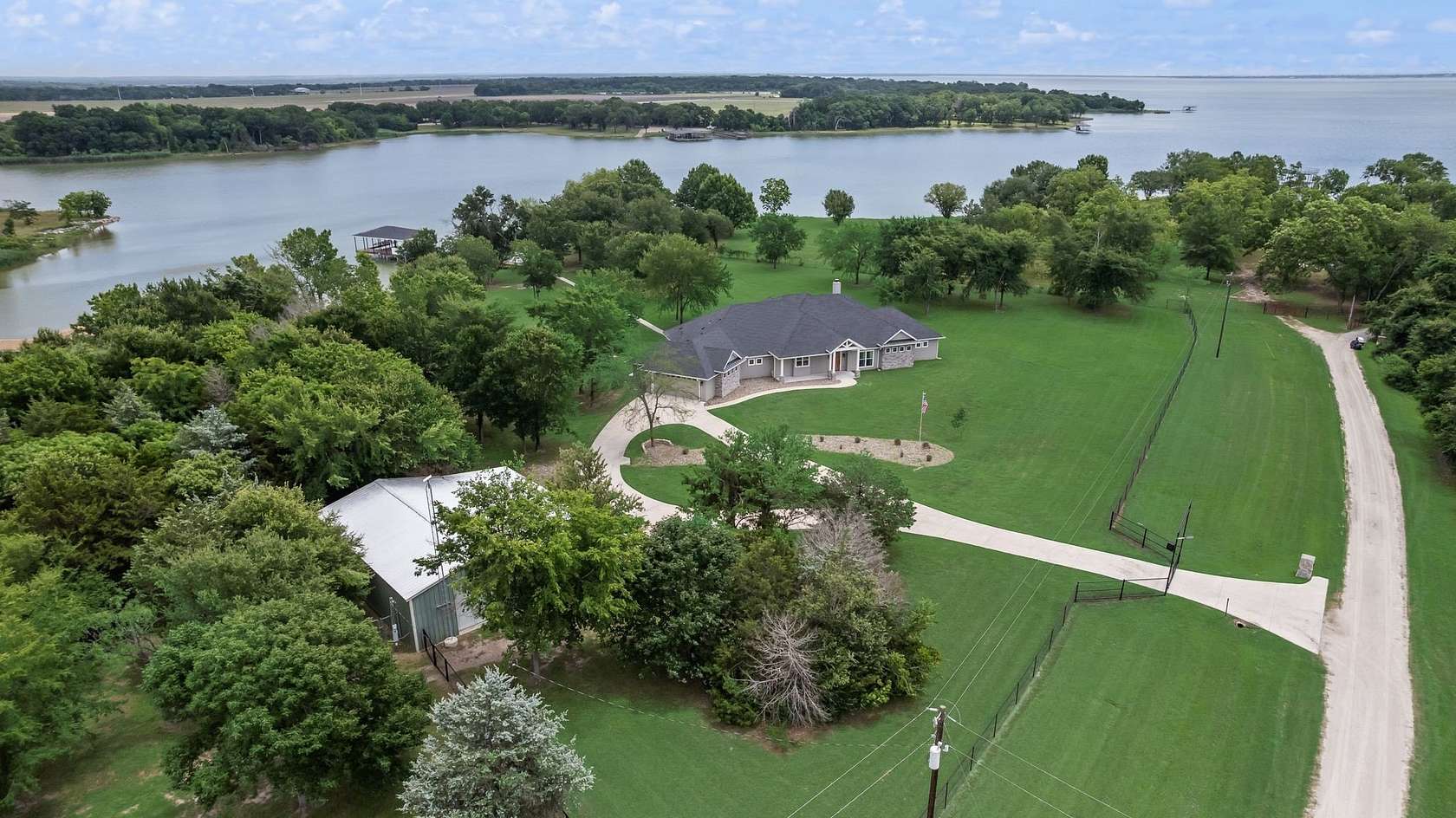4.84 Acres of Land with Home for Sale in Kerens, Texas