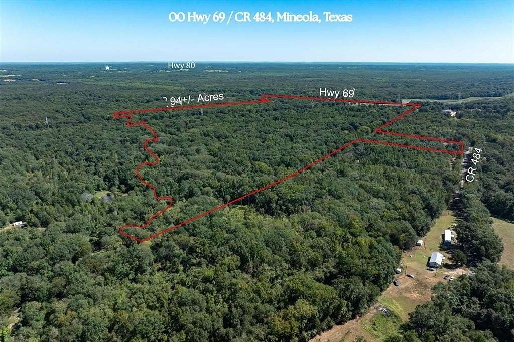 94.2 Acres of Recreational & Residential Land for Sale in Mineola, Texas