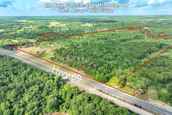 94.2 Acres of Recreational & Residential Land for Sale in Mineola, Texas