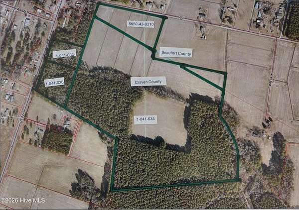 86 Acres of Recreational & Residential Land for Sale in Vanceboro, North Carolina