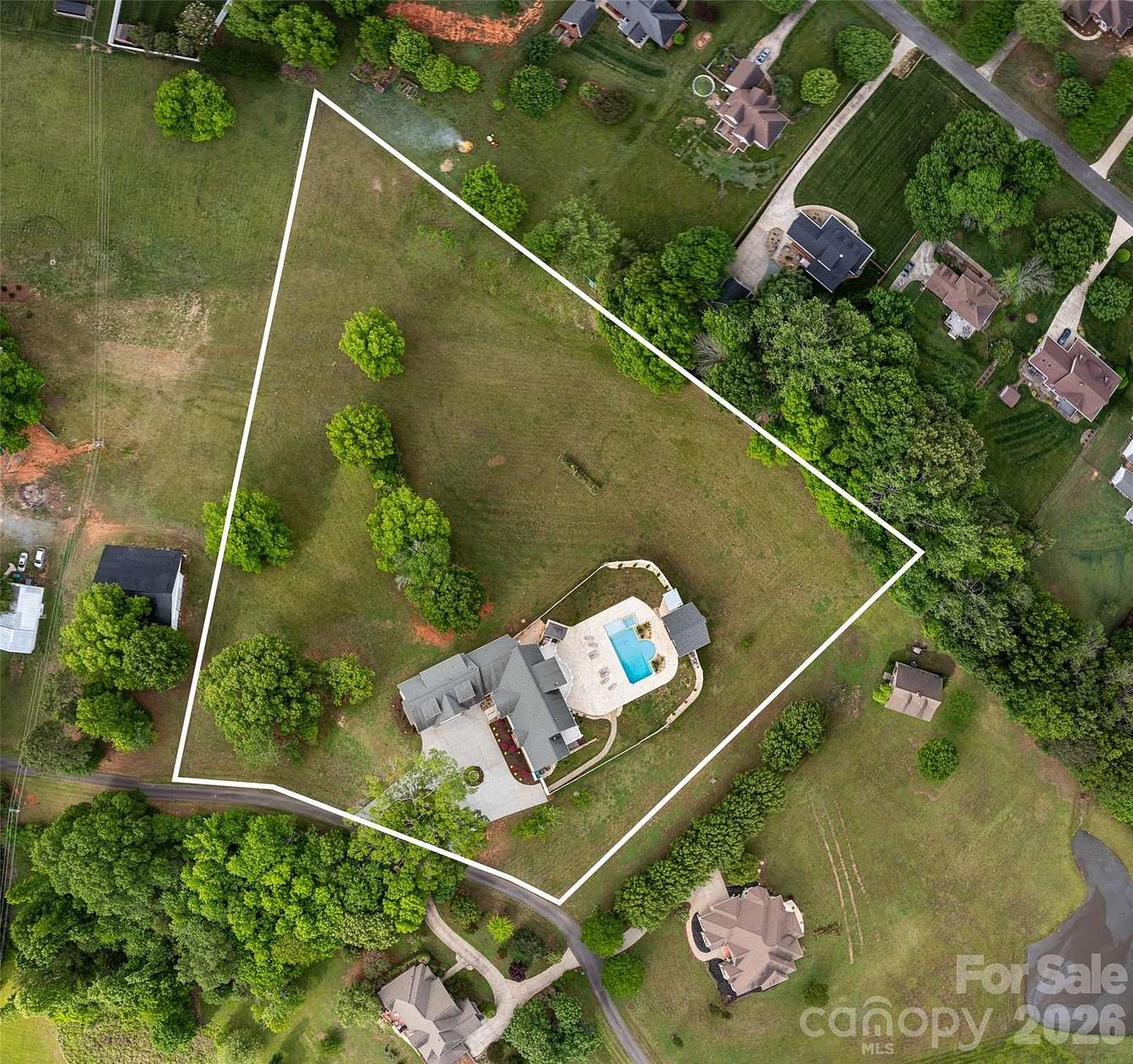 5 Acres of Land with Home for Sale in Waxhaw, North Carolina