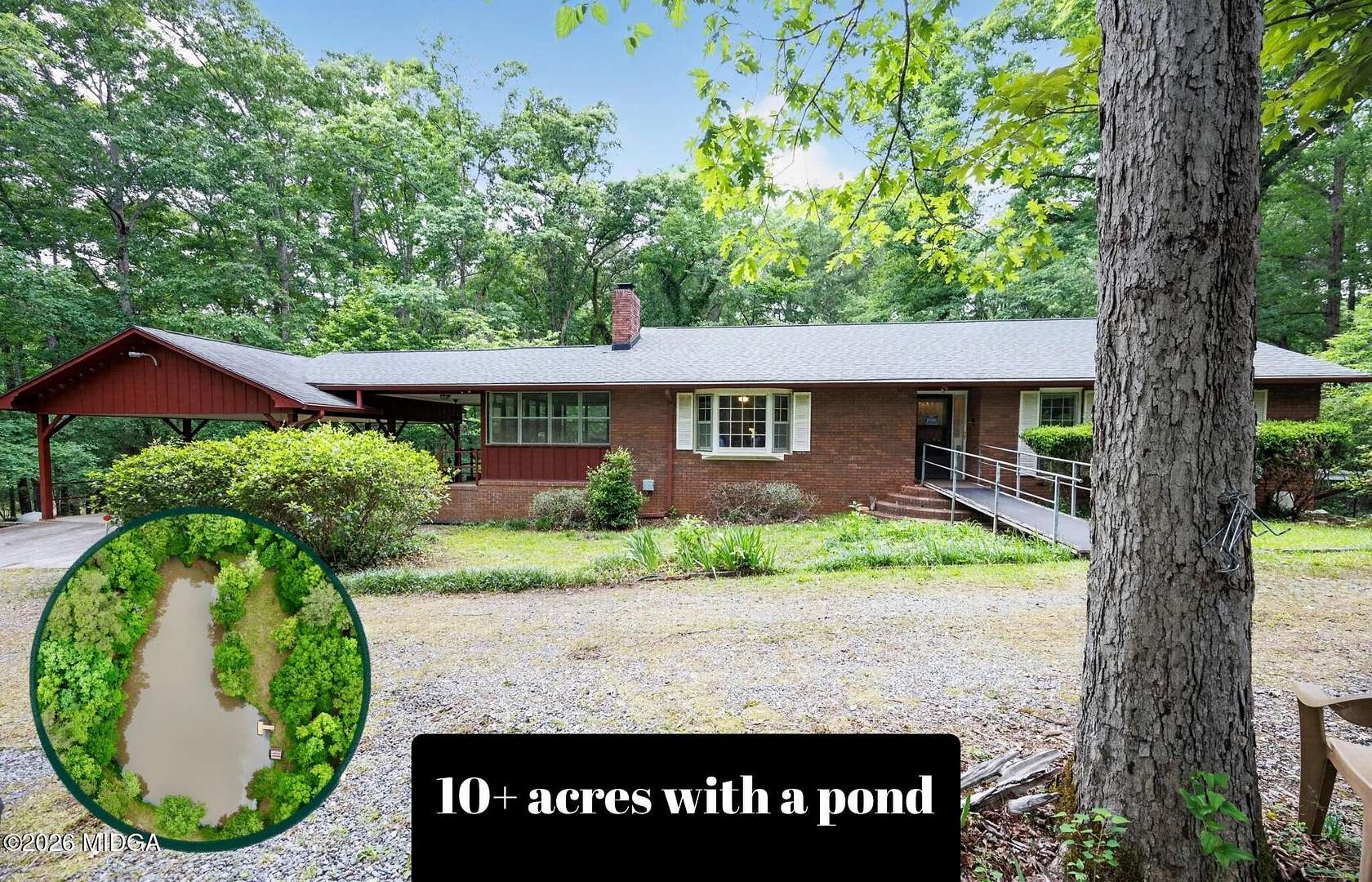 10.7 Acres of Land with Home for Sale in Macon, Georgia