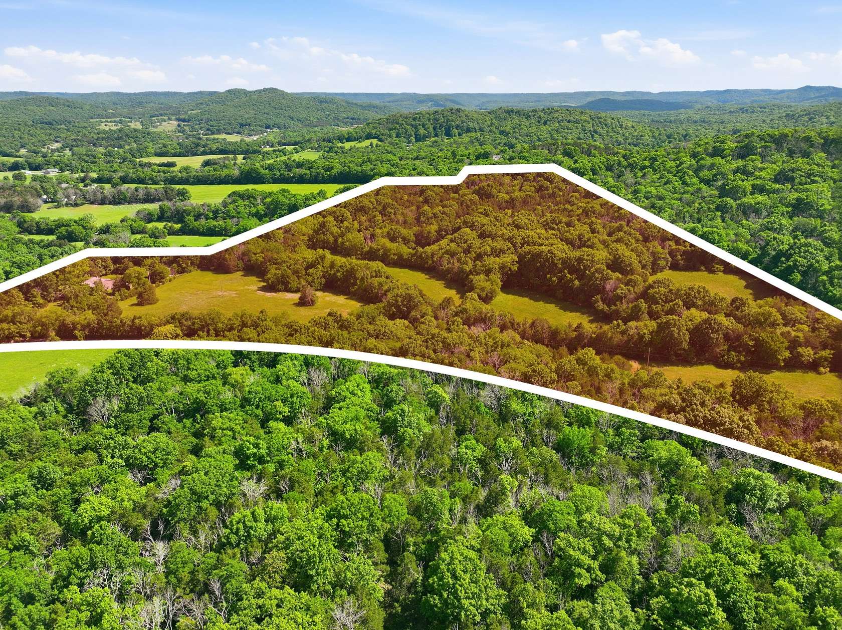 58.6 Acres of Recreational Land with Home for Auction in Readyville, Tennessee