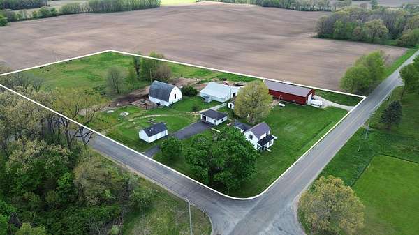 6 Acres of Land with Home for Auction in Burr Oak, Michigan