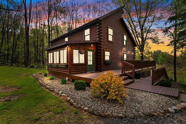 32.5 Acres of Recreational Land with Home for Sale in Horton, Michigan