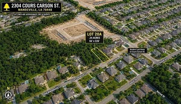 0.34 Acres of Residential Land for Sale in Mandeville, Louisiana