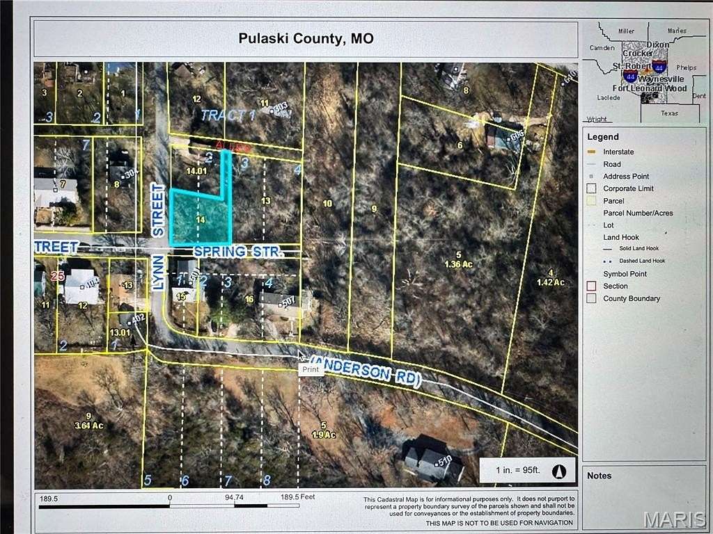 0.22 Acres of Residential Land for Sale in Waynesville, Missouri