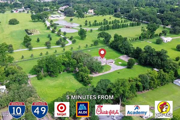 3.52 Acres of Land with Home for Sale in Lafayette, Louisiana