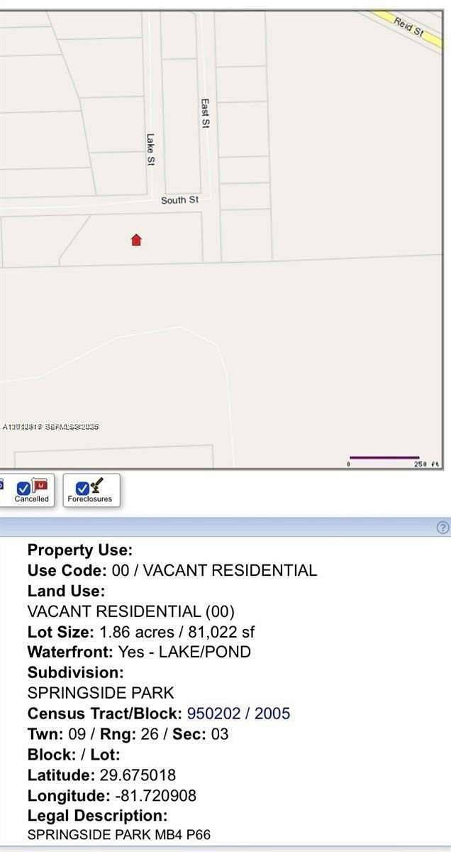 1.86 Acres of Residential Land for Sale in Palatka, Florida