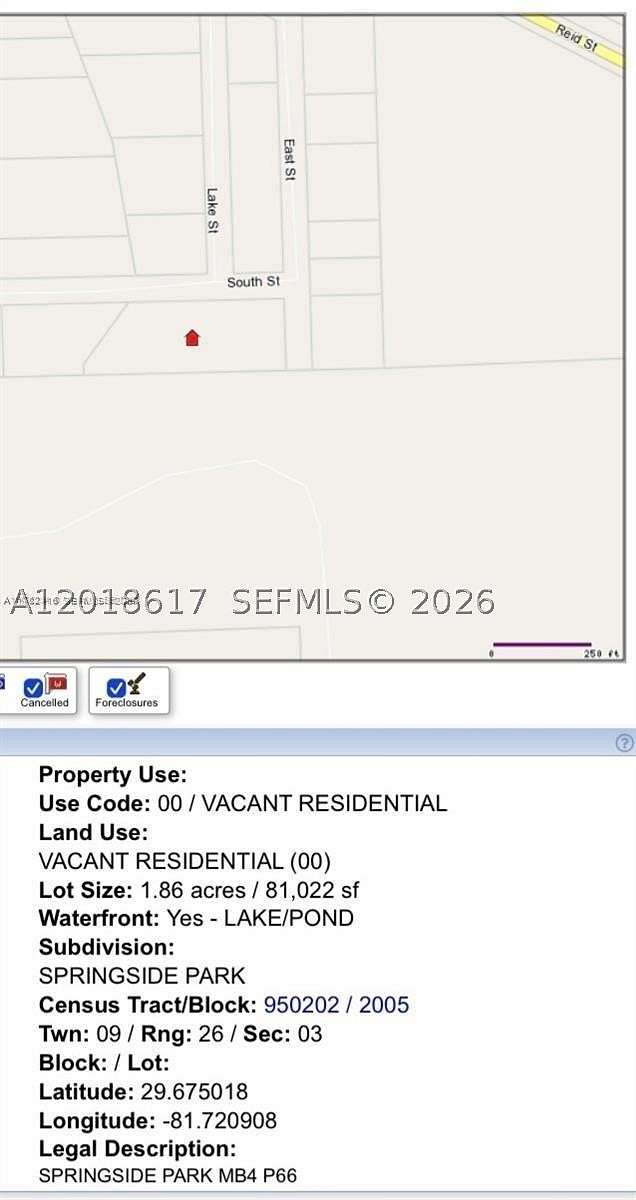 1.86 Acres of Residential Land for Sale in Palatka, Florida